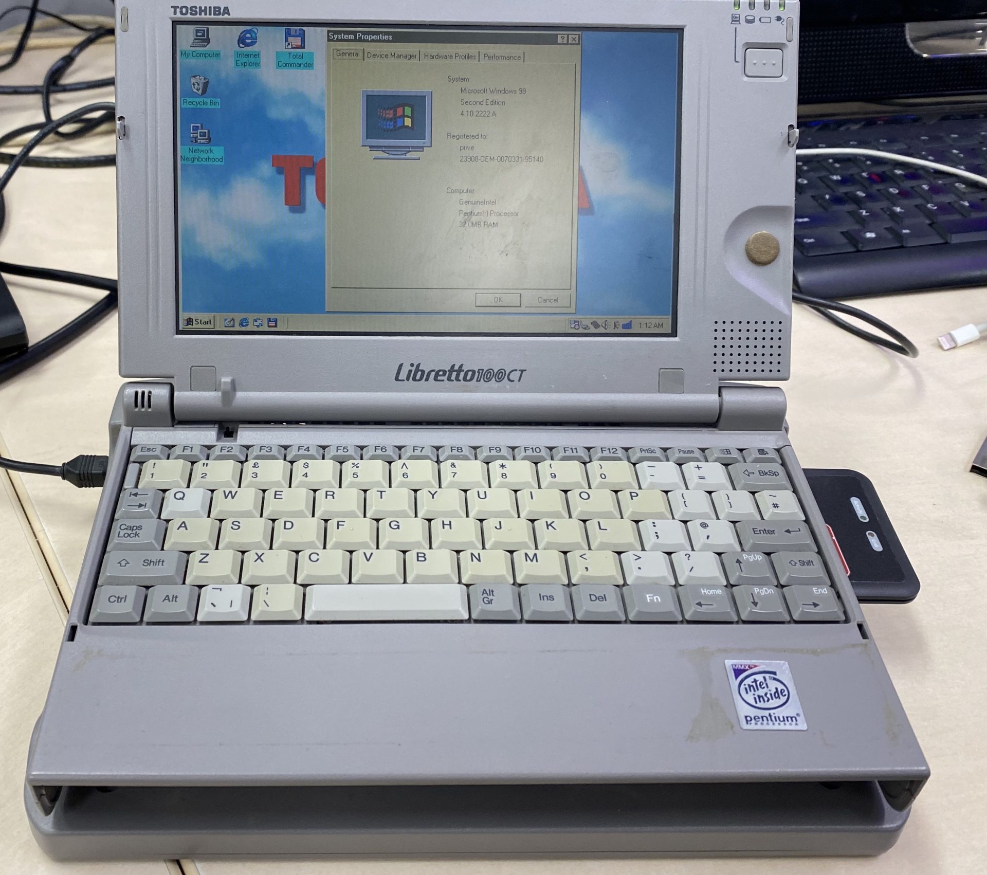 Toshiba Libretto 100CT - HomeComputerMuseum